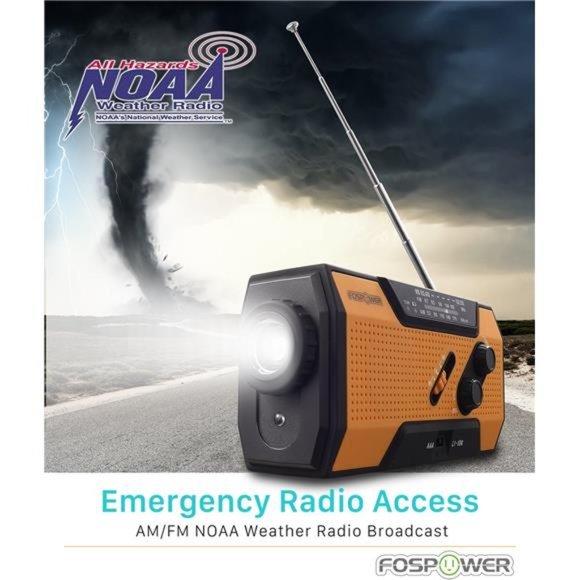 2000mAh NOAA Emergency Weather Radio (Model A1) Portable Power Bank - Picture 3 of 6